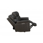 Leon Power Reclining Sofa w/Power Head Rests, Power Lumbar, Heat & Massage