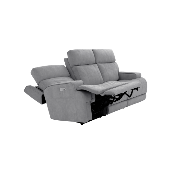 Ashbee Zero Gravity Sofa w/Power Recline, Head Rests & 3" Footrest Extension
