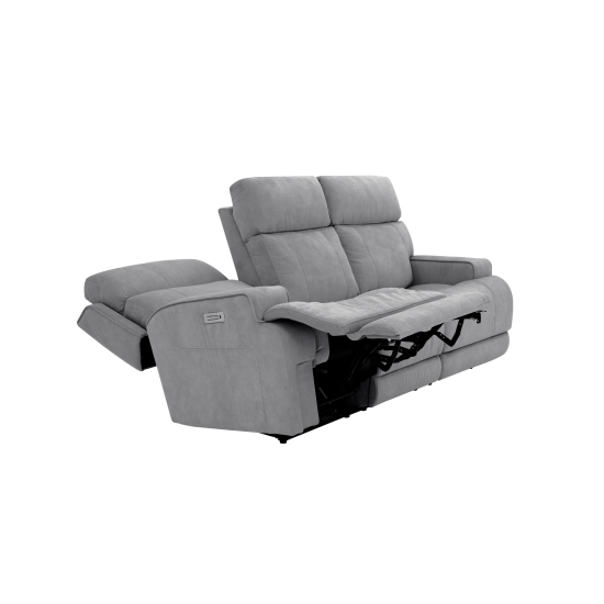 Ashbee Zero Gravity Sofa w/Power Recline, Head Rests & 3" Footrest Extension