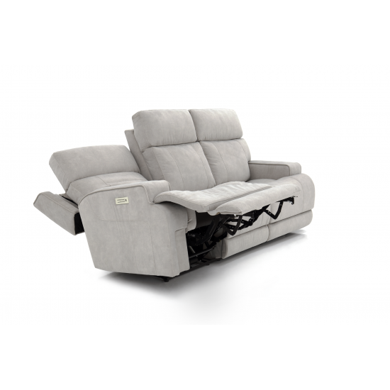 Ashbee Zero Gravity Sofa w/Power Recline, Head Rests & 3" Footrest Extension