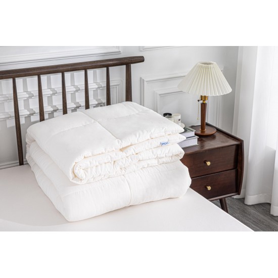 MLILY Soft Washed Down Alternative Comforter Set Queen - Gray