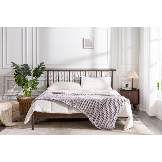 MLILY Soft Washed Down Alternative Comforter Set Queen - Gray