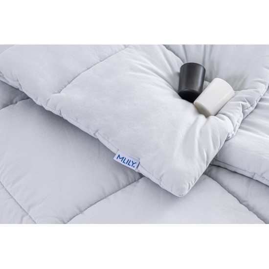 MLILY Soft Washed Down Alternative Comforter Set Queen - White