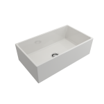 Contempo Apron Front Fireclay 33 in. Single Bowl Kitchen Sink with Protective Bottom Grid and Strainer in White