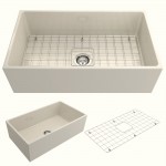 Contempo Apron Front Fireclay 33 in. Single Bowl Kitchen Sink with Protective Bottom Grid and Strainer in Biscuit