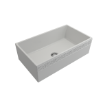 Vigneto Apron Front Fireclay 33 in. Single Bowl Kitchen Sink with Protective Bottom Grid and Strainer in Matte White