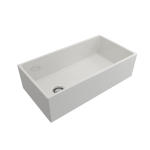 Contempo Apron Front Fireclay 36 in. Single Bowl Kitchen Sink with Protective Bottom Grid and Strainer in White