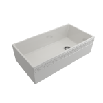 Vigneto Apron Front Fireclay 36 in. Single Bowl Kitchen Sink with Protective Bottom Grid and Strainer in White