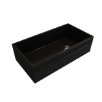 Vigneto Apron Front Fireclay 36 in. Single Bowl Kitchen Sink with Protective Bottom Grid and Strainer in Matte Black