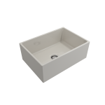 Contempo Apron Front Fireclay 27 in. Single Bowl Kitchen Sink with Protective Bottom Grid and Strainer in Biscuit