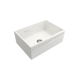 Vigneto Apron Front Fireclay 27 in. Single Bowl Kitchen Sink with Protective Bottom Grid and Strainer in White