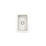 Sotto Dual Mount Fireclay 12 in. Single Bowl Bar Sink with Strainer in White