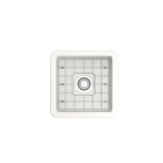 Sotto Dual-Mount Fireclay 18 in. Single Bowl Bar Sink with Protective Bottom Grid and Strainer in White