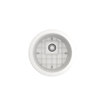 Sotto Round Dual Mount Fireclay 18.5 in. Single Bowl Bar Sink with Protective Bottom Grid and Strainer in Matte White