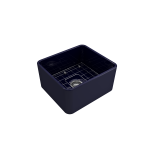 Farmhouse Apron Front Fireclay 20 in. Single Bowl Kitchen Sink with Protective Bottom Grid and Strainer in Sapphire Blue