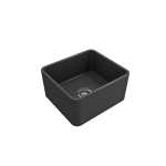 Farmhouse Apron Front Fireclay 20 in. Single Bowl Kitchen Sink with Protective Bottom Grid and Strainer in Matte Dark Gray