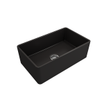 Farmhouse Apron Front Fireclay 30 in. Single Bowl Kitchen Sink with Protective Bottom Grid and Strainer in Matte Black