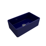 Farmhouse Apron Front Fireclay 30 in. Single Bowl Kitchen Sink with Protective Bottom Grid and Strainer in Sapphire Blue