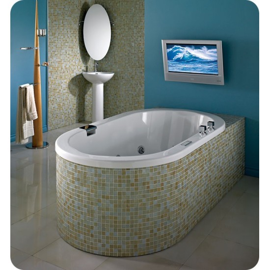 Neptune TAO3666 Tao 66" x 36" Customizable Oval Bathroom Tub