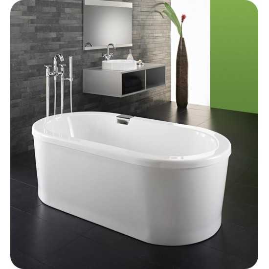Neptune RU3260 Ruby 60" x 32" Freestanding Customizable Oval Bathroom Tub