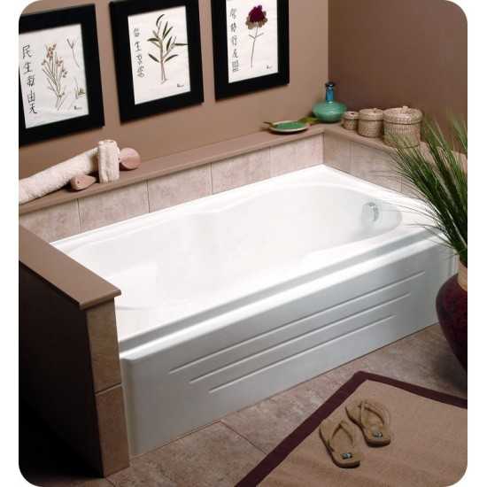 Neptune SA60 Sara 60" Customizable Rectangular Bathroom Tub with Integral Skirt and Optional Seat