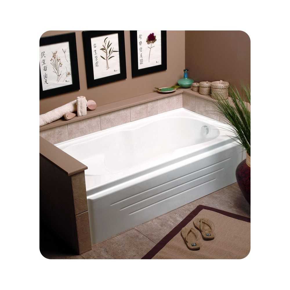 Neptune SA60 Sara 60" Customizable Rectangular Bathroom Tub with Integral Skirt and Optional Seat