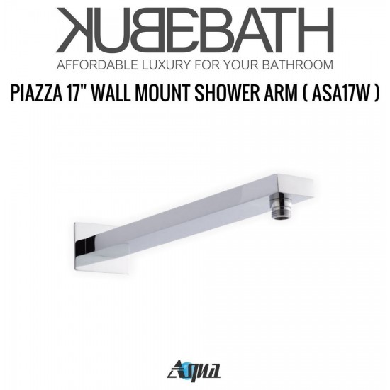 Aqua Piazza Brass Shower Set With 8" Square Rain Shower and 4 Body Jets