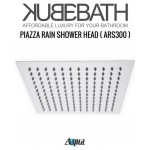 Aqua Piazza Brass Shower Set With 12" Square Rain Shower and 4 Body Jets