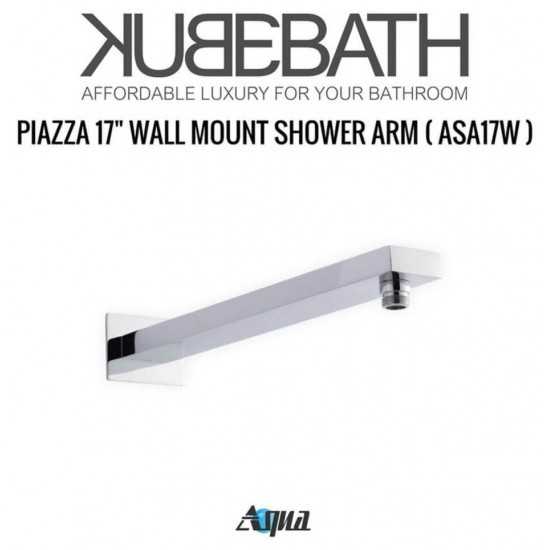 Aqua Piazza Brass Shower Set With 12" Square Rain Shower and 4 Body Jets