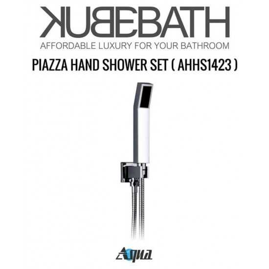 Brass Shower Set With 12" Square Rain Shower, Handheld and 4 Body Jets