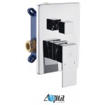 Brass Shower Set With 8" Ceiling Mount Square Rain Shower and Handheld