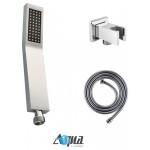 Brass Shower Set With 8" Ceiling Mount Square Rain Shower and Handheld