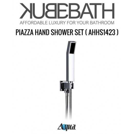 Aqua DUO Brass Shower Set With Square Rain Shower and Waterfall and Handheld