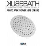 Aqua Rondo Shower Set With 8" Rain Shower and Tub Filler