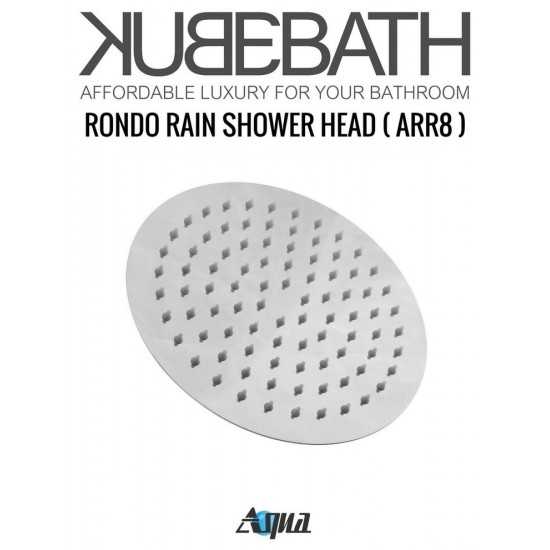 Aqua Rondo Shower Set With 8" Rain Shower and Tub Filler