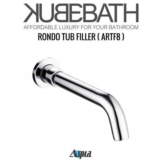 Aqua Rondo Shower Set With 8" Rain Shower and Tub Filler