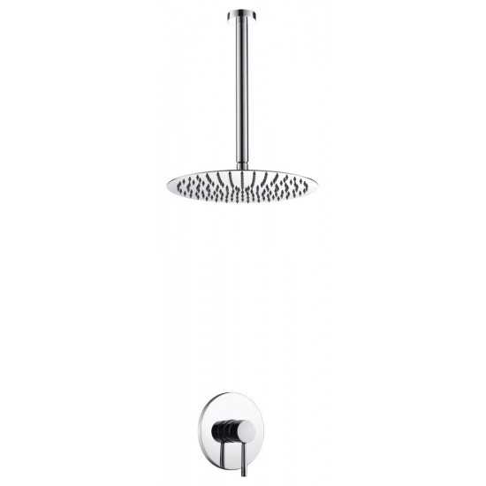 Aqua Rondo Shower Set With Ceiling Mount 12" Rain Shower Head