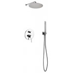 Aqua Rondo Shower Set With 12" Rain Shower and Handheld