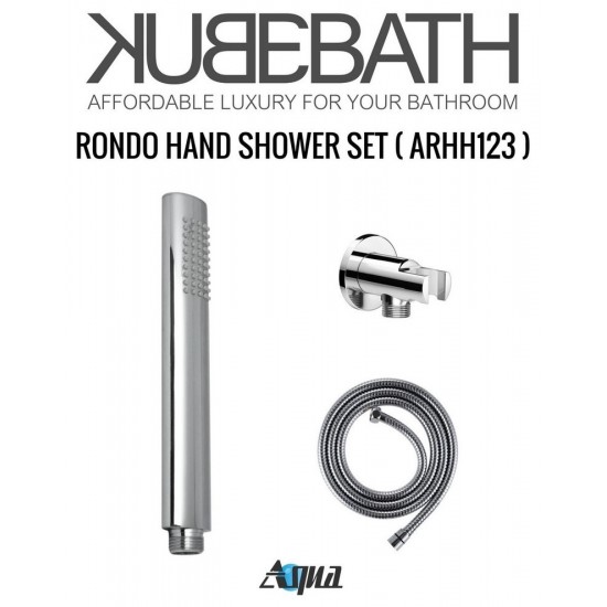 Aqua Rondo Shower Set With 12" Rain Shower and Handheld