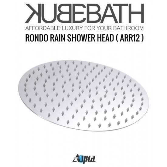 Aqua Rondo Shower Set With Ceiling Mount 12" Rain Shower and Handheld