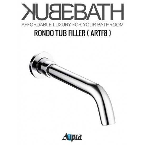 Aqua Rondo Shower Set With 12" Rain Shower, Handheld and Tub Filler