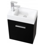 Bliss 18" Wall Mount Modern Bathroom Vanity, Black