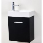 Bliss 18" Wall Mount Modern Bathroom Vanity, Black