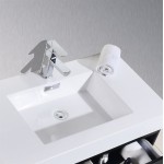 Bliss 72" Double Sink Black Wall Mount Modern Bathroom Vanity