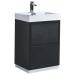 Bliss 24" Black Free Standing Modern Bathroom Vanity