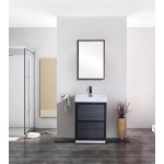 Bliss 24" Gray Oak Free Standing Modern Bathroom Vanity