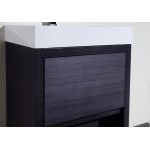 Bliss 24" Gray Oak Free Standing Modern Bathroom Vanity