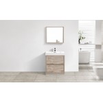 Bliss 30" Nature Wood Free Standing Modern Bathroom Vanity