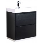 Bliss 30" Black Free Standing Modern Bathroom Vanity