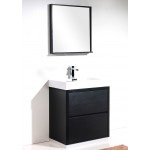 Bliss 30" Black Free Standing Modern Bathroom Vanity